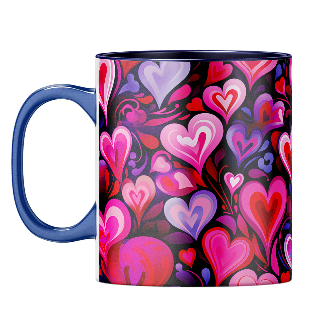 YuBingo Expressive Hearts Harmony Coffee Mug Dark Blue