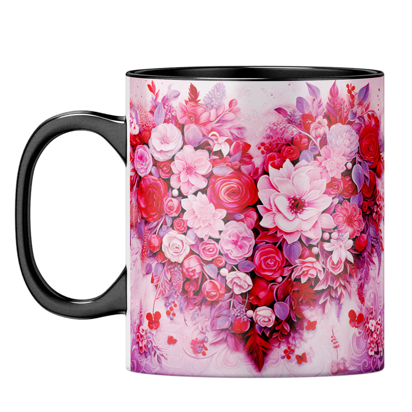 YuBingo Flowers and More Melody Coffee Mug Black