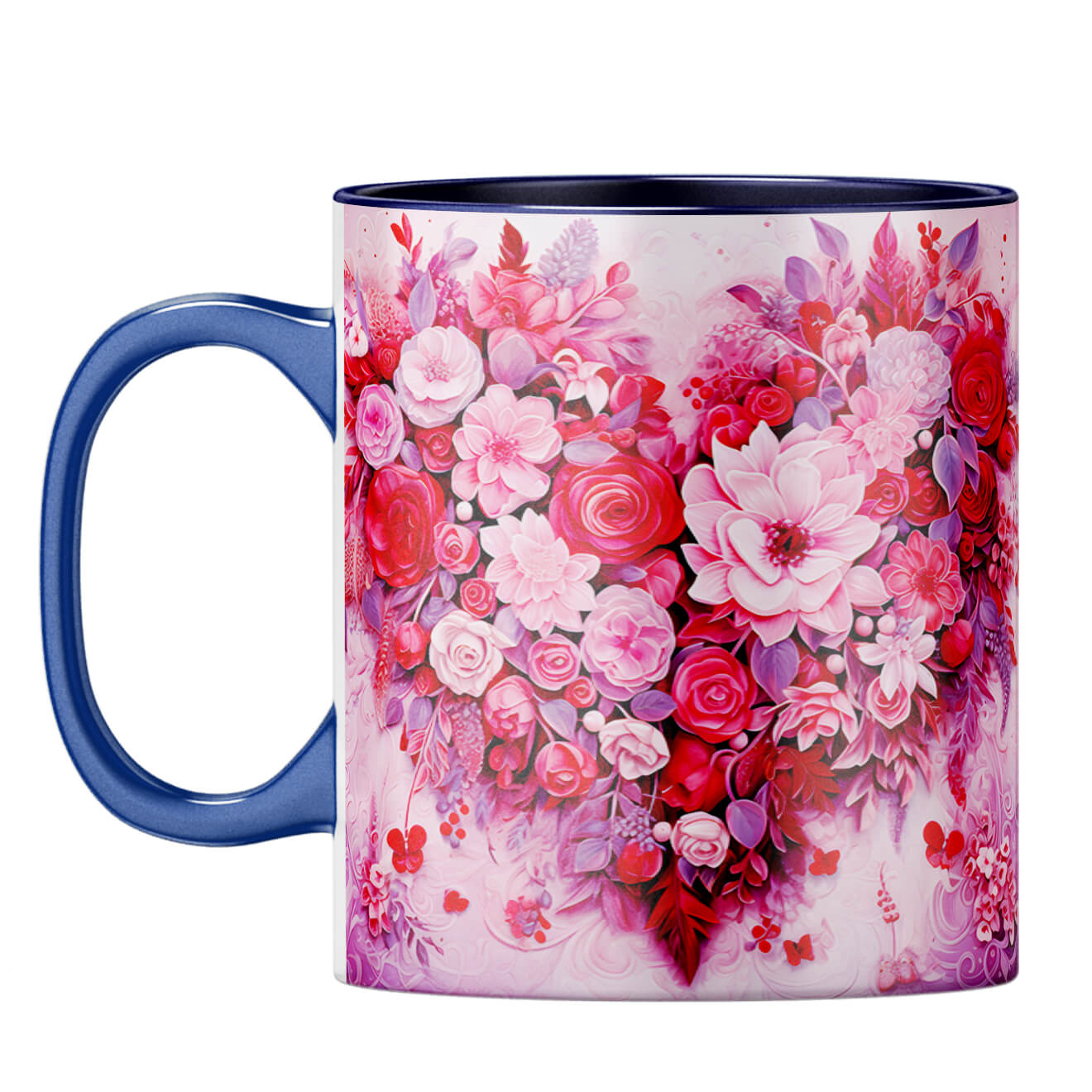 YuBingo Flowers and More Melody Coffee Mug Dark Blue