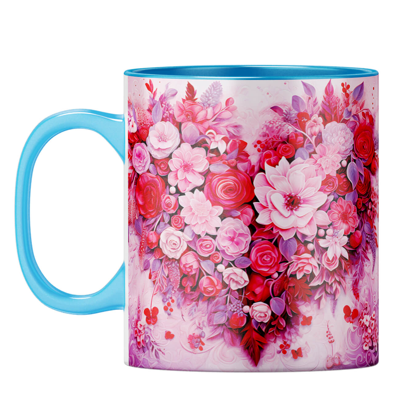 YuBingo Flowers and More Melody Coffee Mug Light Blue