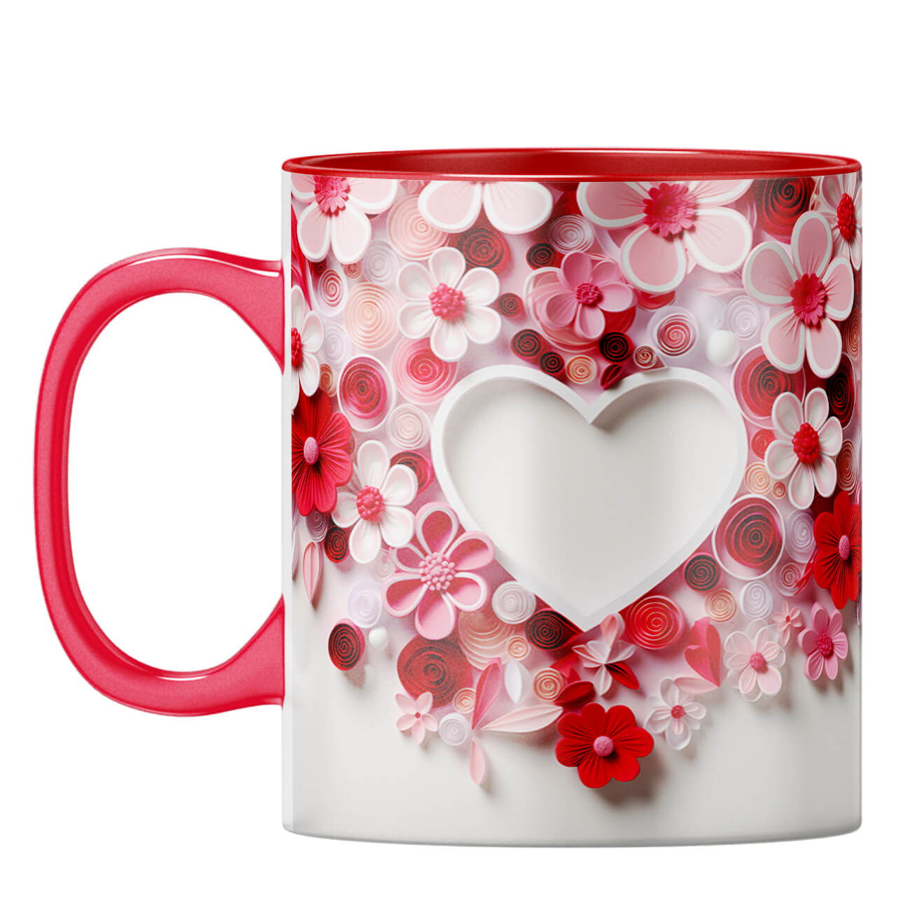 YuBingo Flowery Heart Symphony Coffee Mug Red