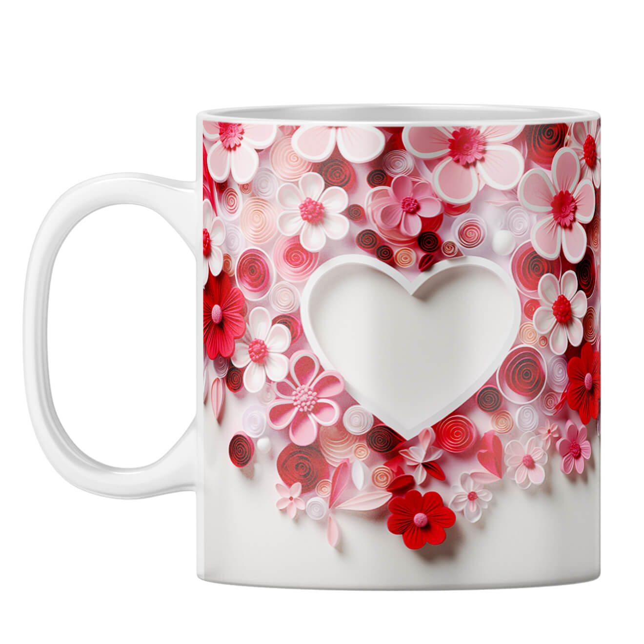 YuBingo Flowery Heart Symphony Coffee Mug White