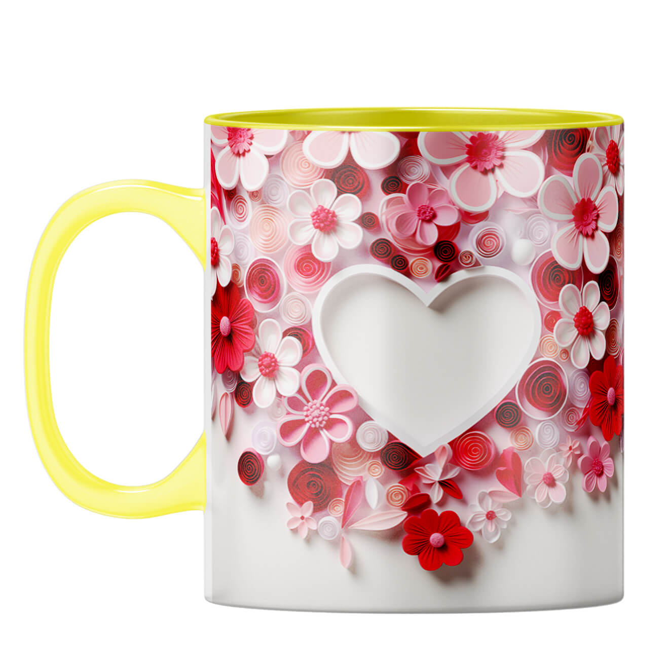 YuBingo Flowery Heart Symphony Coffee Mug Yellow