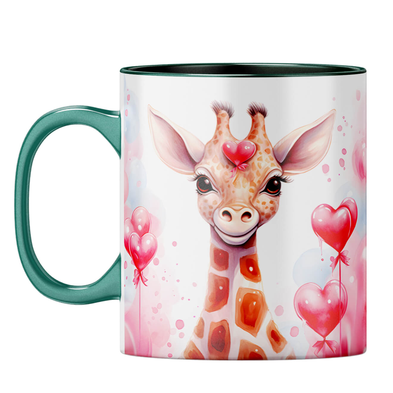 YuBingo Giraffe Heart Whispers Coffee Mug