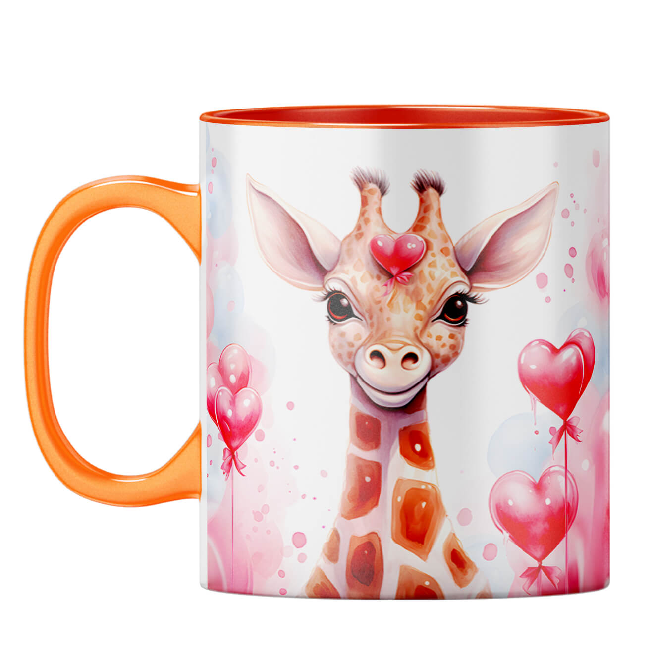 YuBingo Giraffe Heart Whispers Coffee Mug Orange