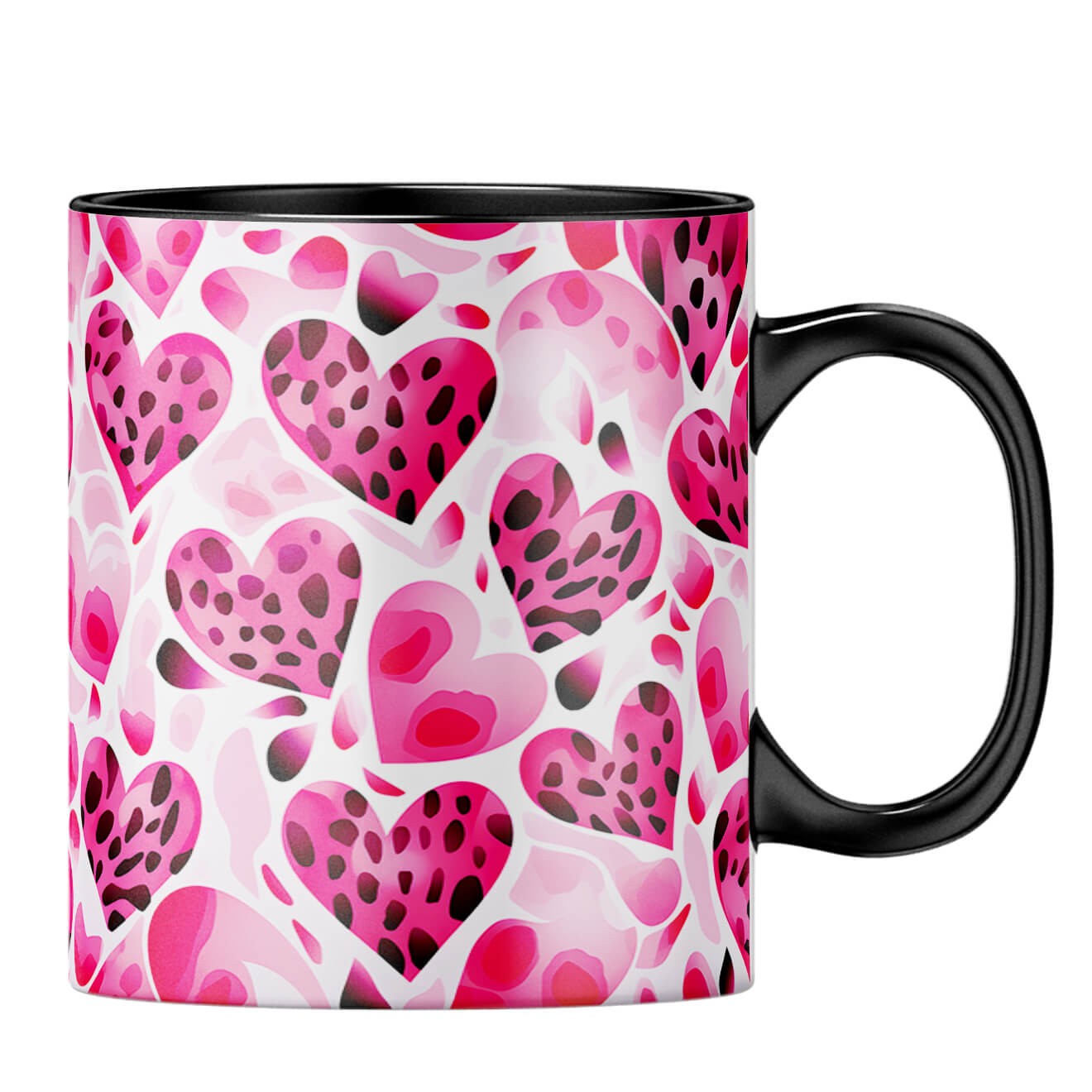 YuBingo Heart Pattern Symphony Coffee MugB-Black