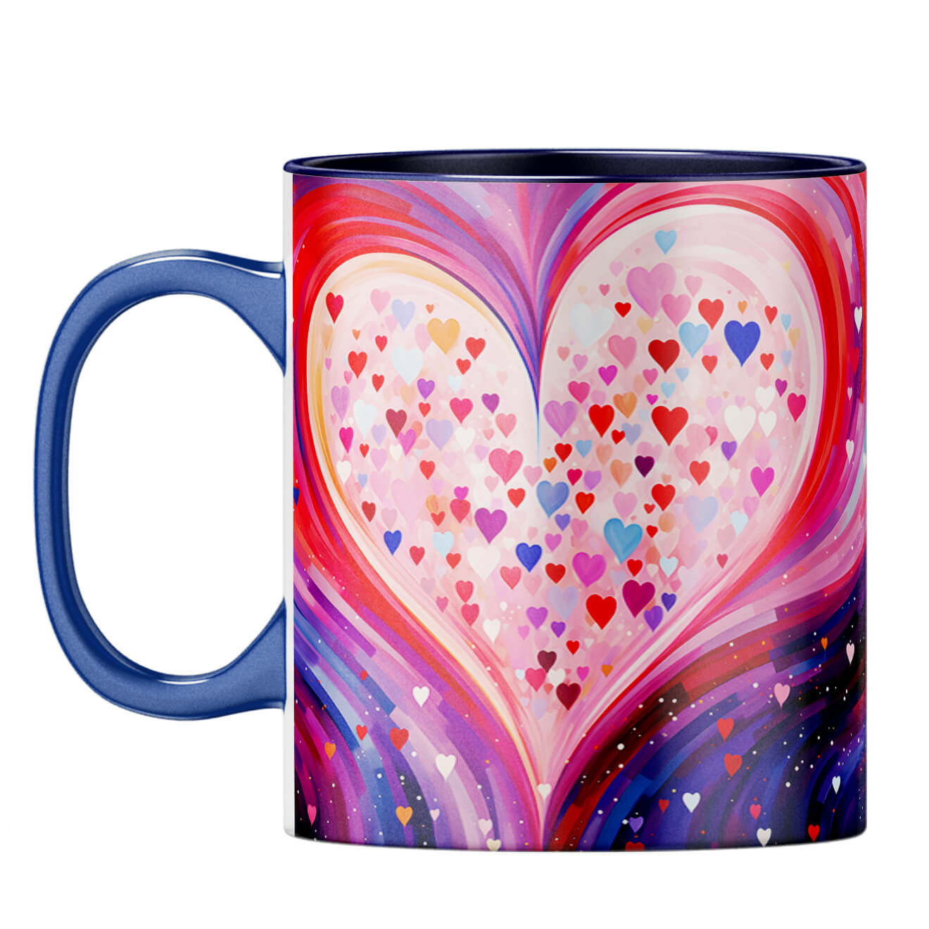 YuBingo Heart Symphony Coffee Mug Dark Blue