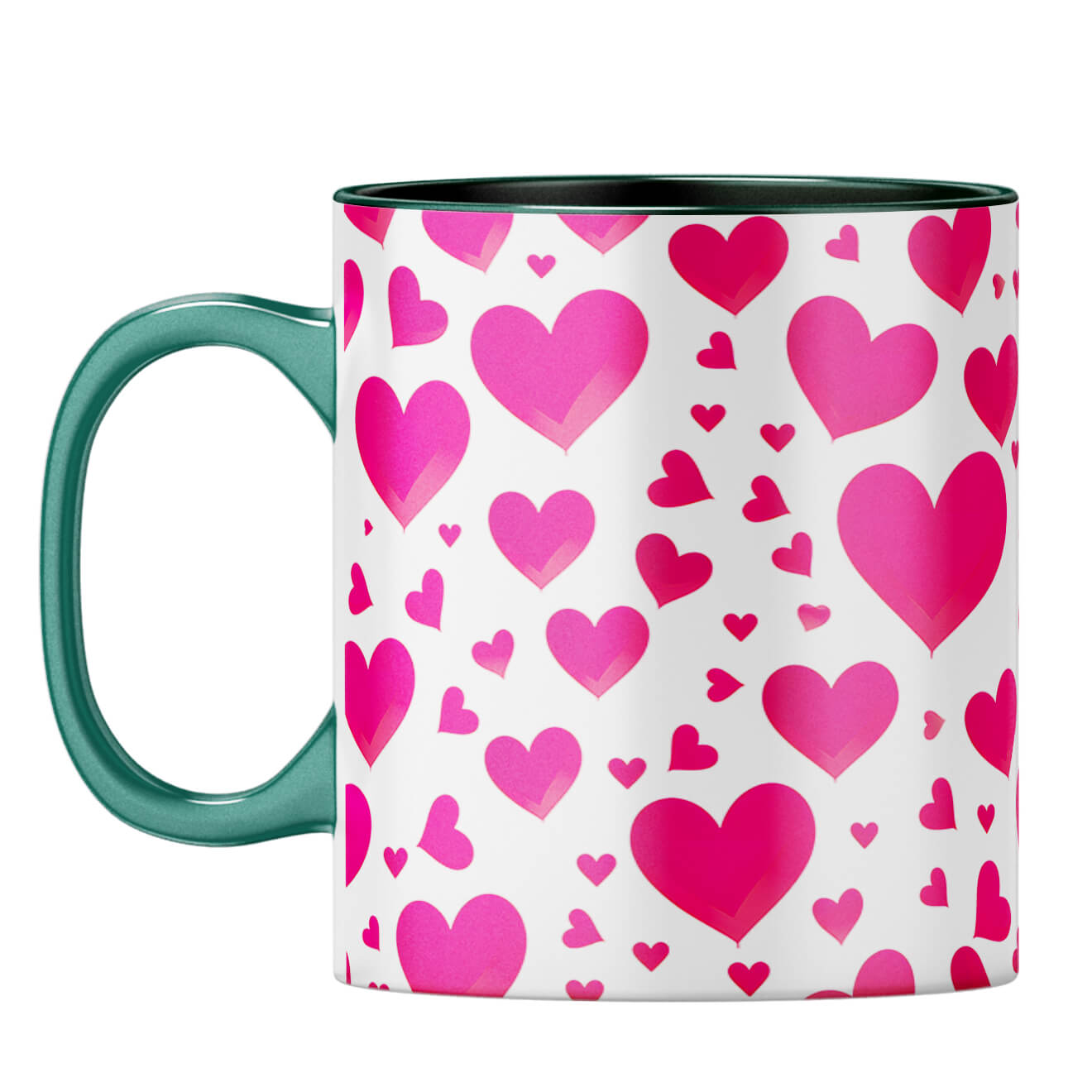 YuBingo Hearts & Hearts Melody Coffee Mug Dark Green