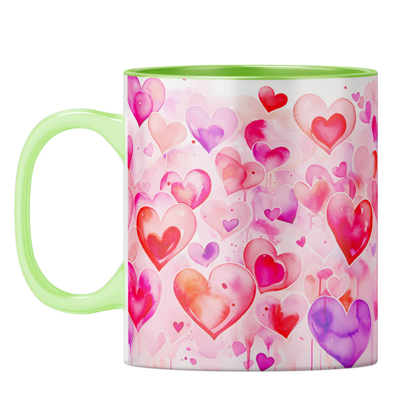 YuBingo Hearts and Hearts Melody Coffee Mug Light Green