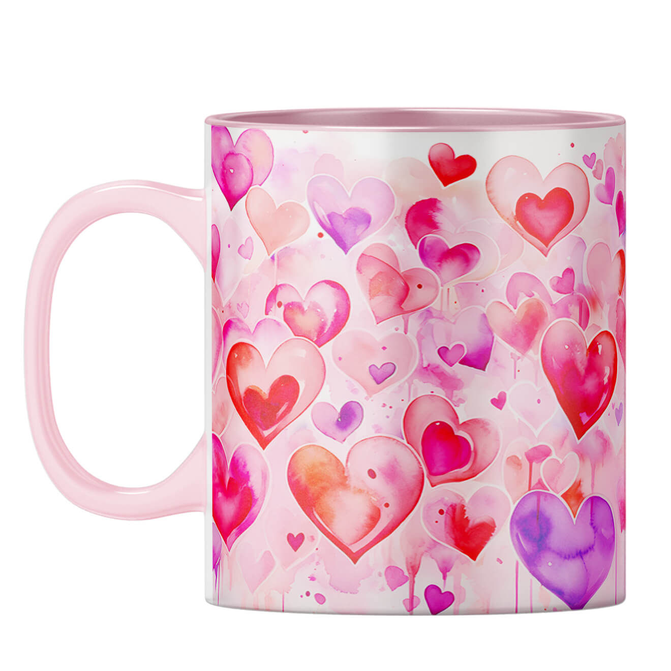 YuBingo Hearts and Hearts Melody Coffee Mug Pink