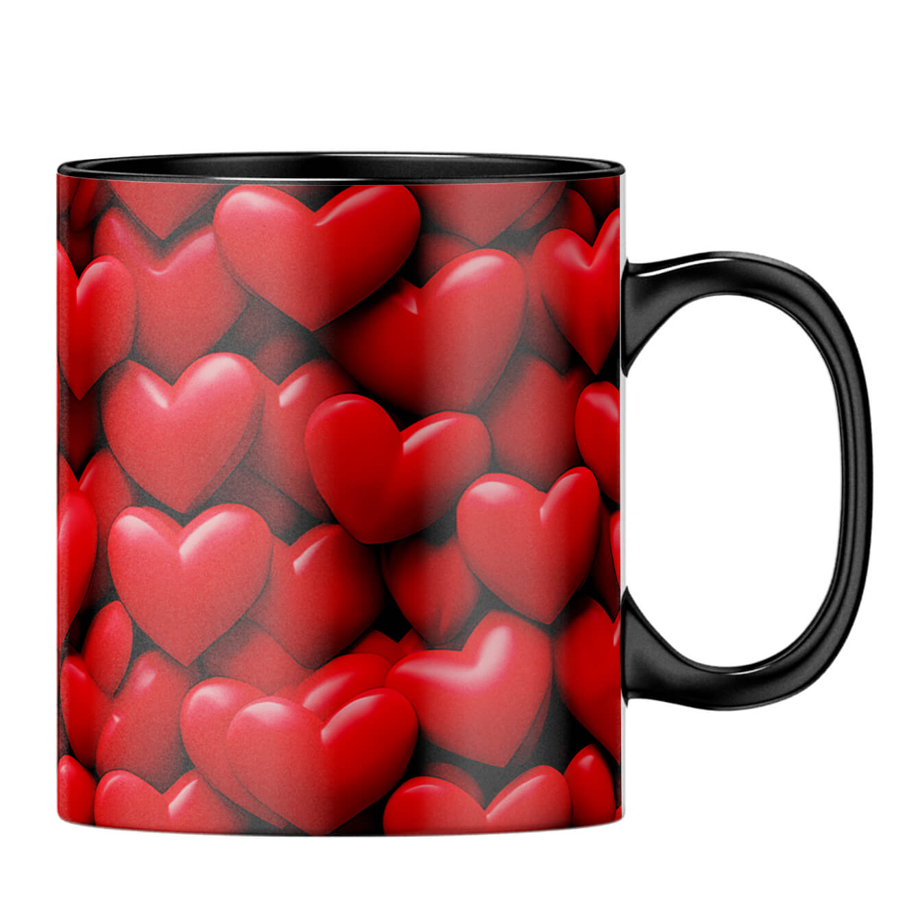 YuBingo Hearts Galore Coffee MugB-Black