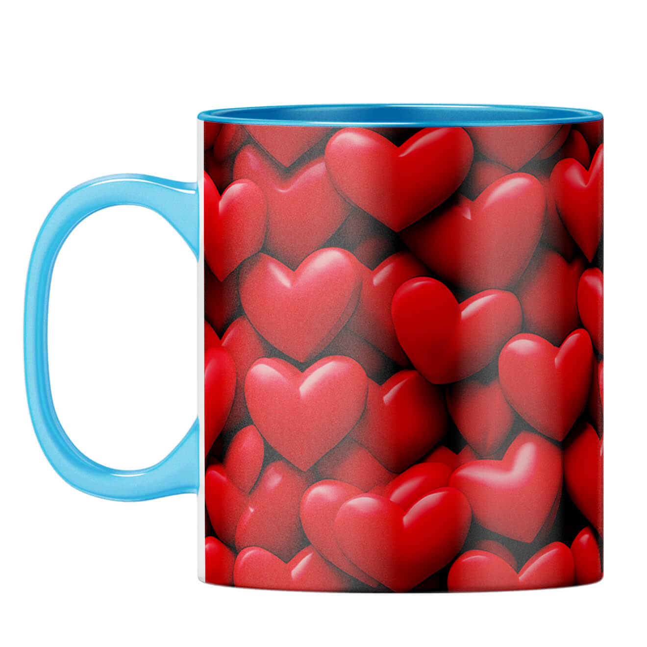 YuBingo Hearts Galore Coffee Mug Light Blue