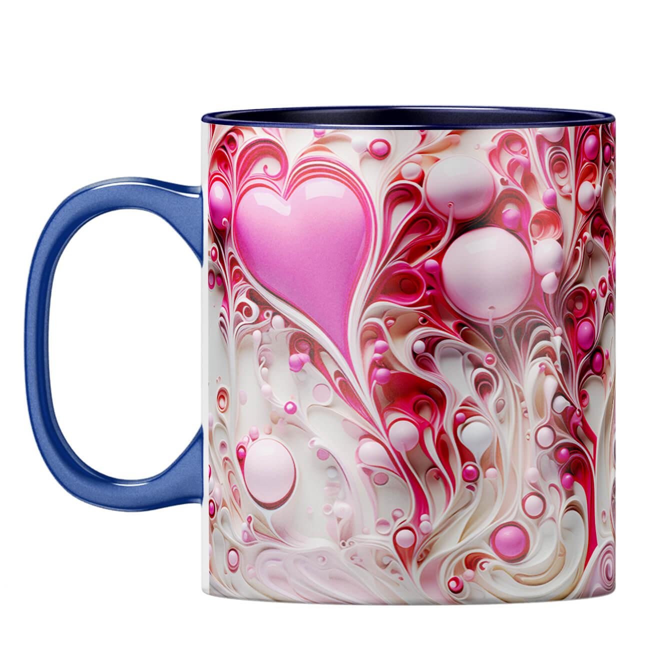 YuBingo Hearts Melting Affair Coffee Mug Dark Blue