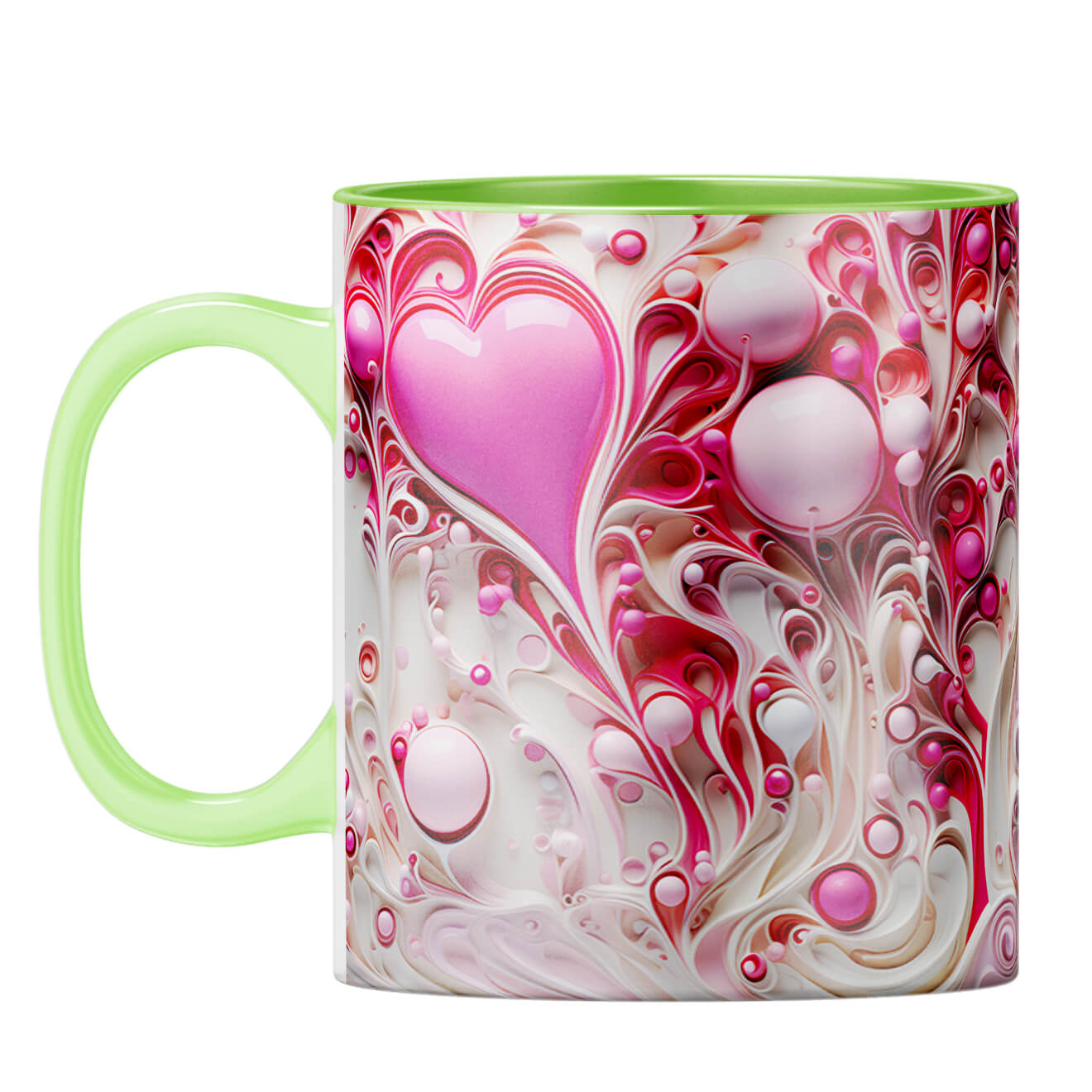 YuBingo Hearts Melting Affair Coffee Mug Light Green