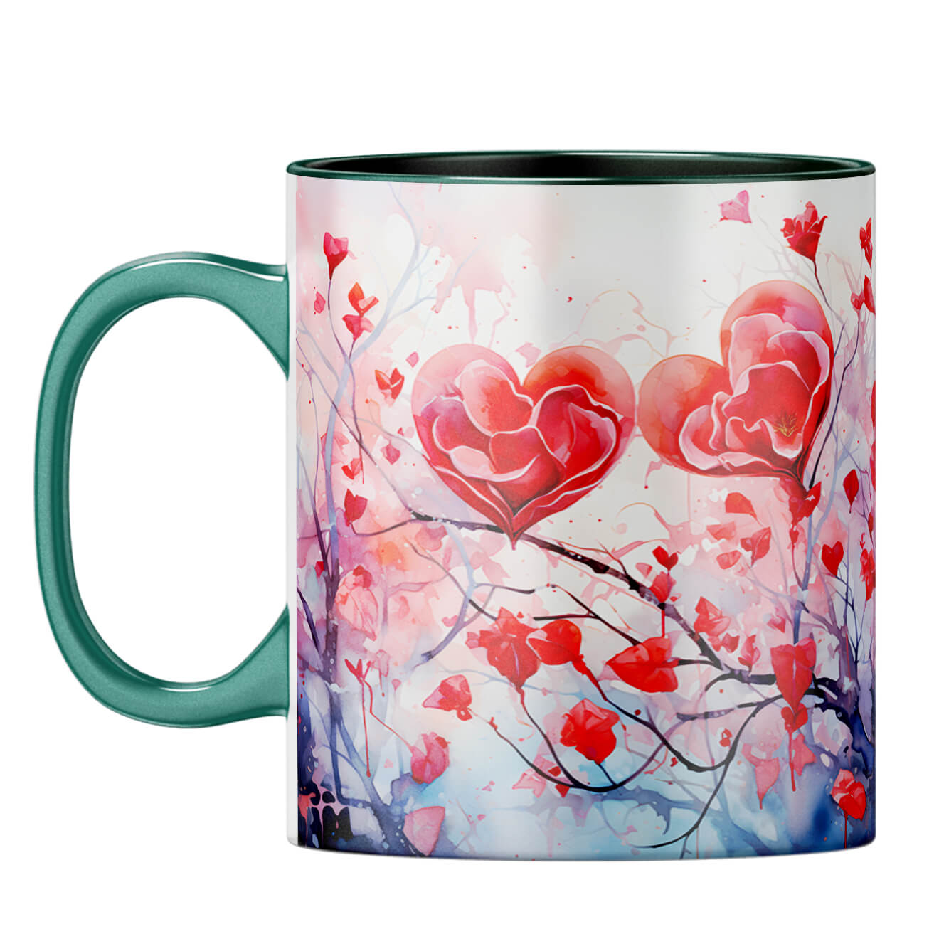 YuBingo Hearts on Tree Serenade Coffee Mug Dark Green