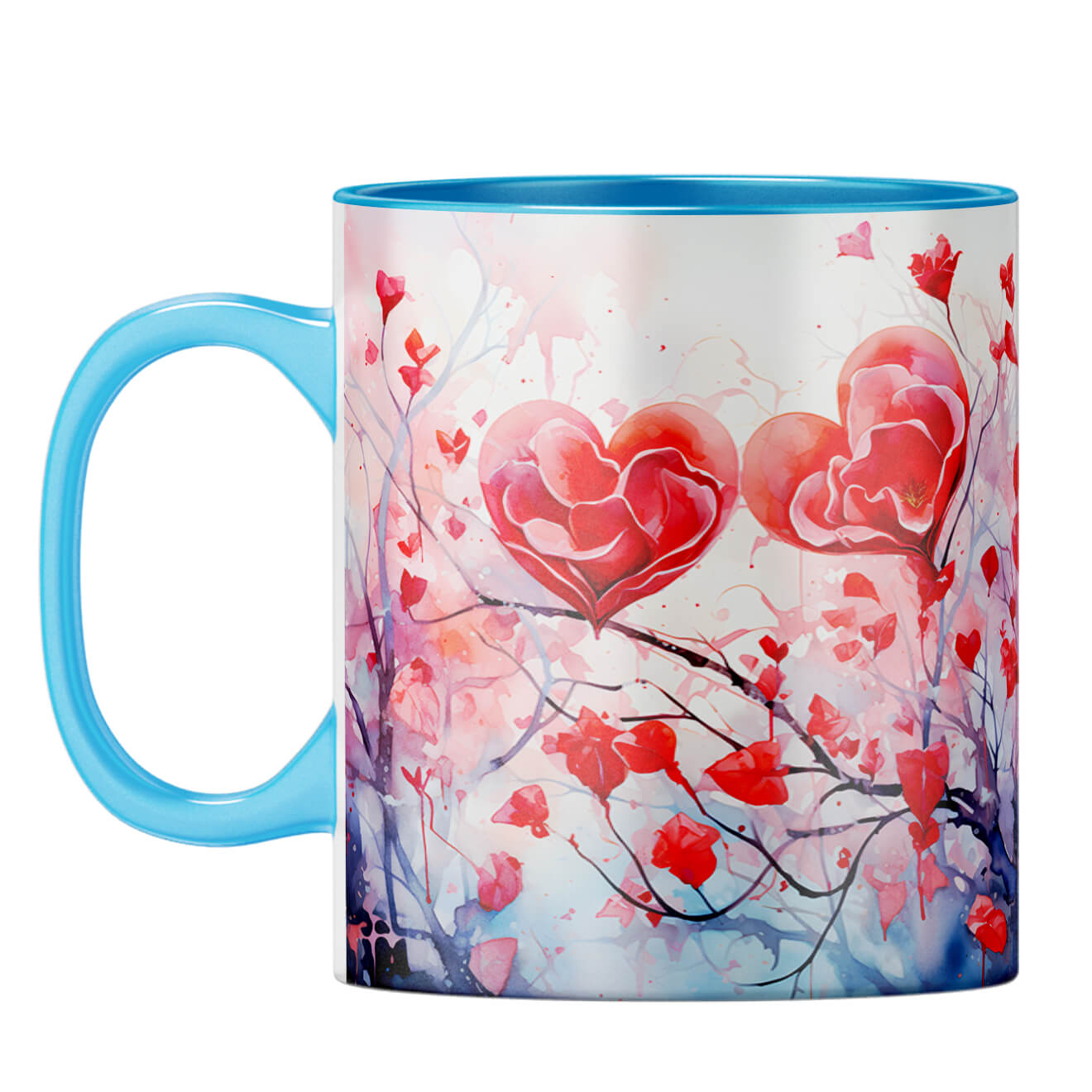 YuBingo Hearts on Tree Serenade Coffee Mug Light Blue