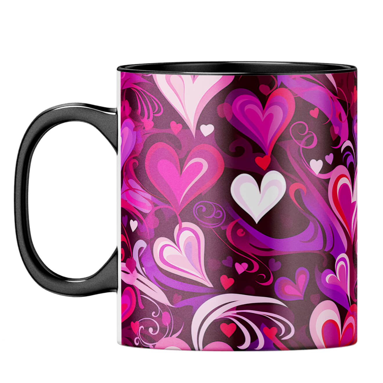YuBingo Hearts Symphony Coffee Mug Black