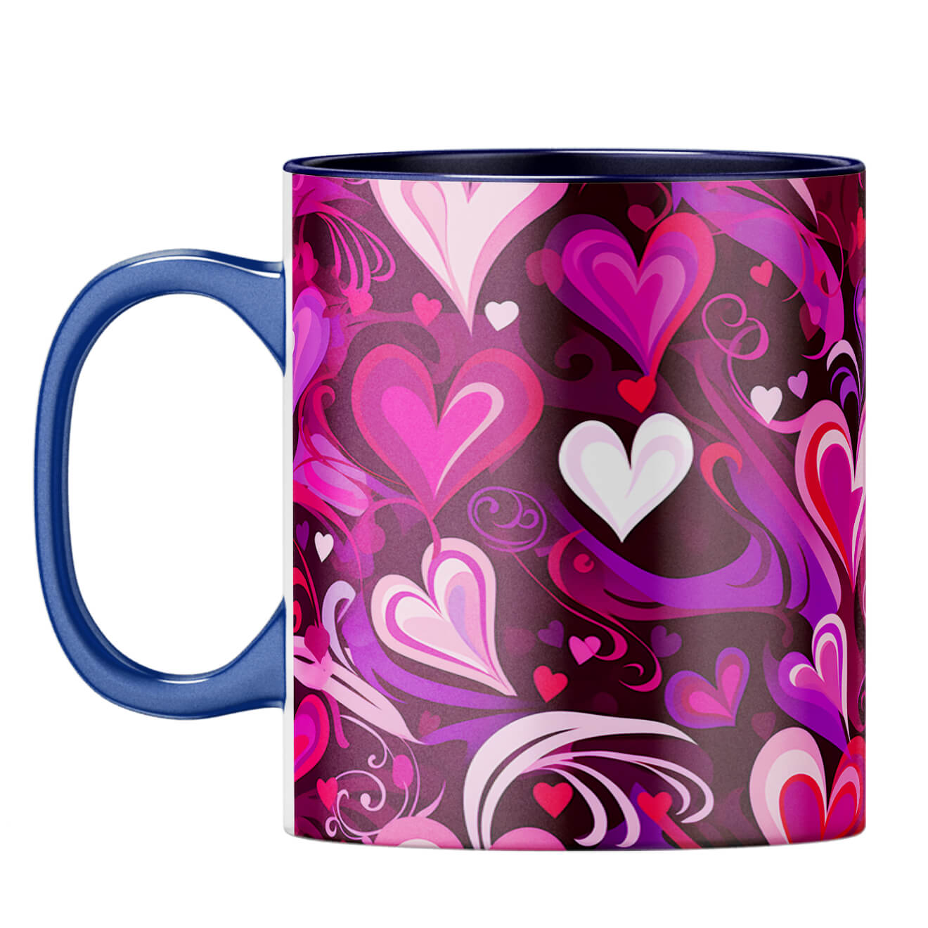 YuBingo Hearts Symphony Coffee Mug Dark Blue