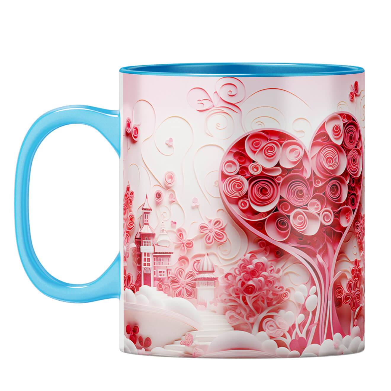YuBingo Hearty Dreams Unleashed Coffee Mug Light Blue
