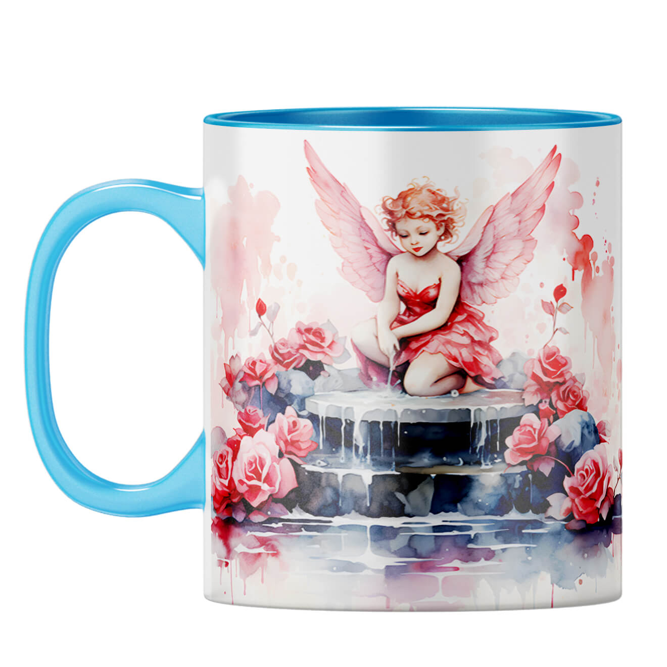 YuBingo Love Fairy Dreams Coffee Mug Light Blue