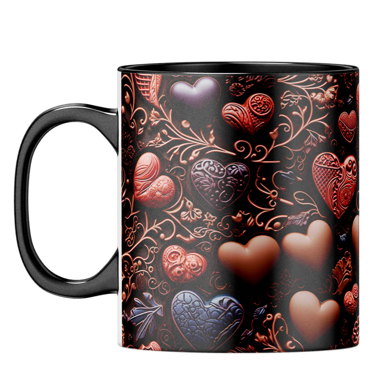YuBingo Love with Chocolates Symphony Coffee Mug Black