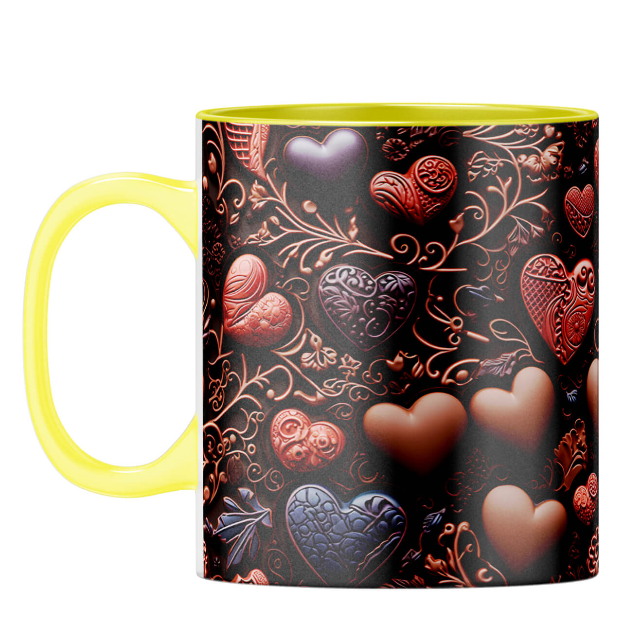 YuBingo Love with Chocolates Symphony Coffee Mug Yellow