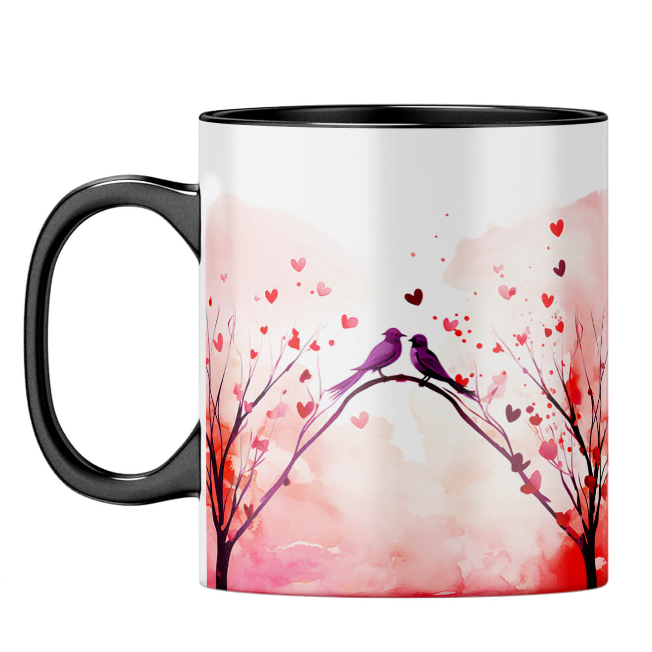 YuBingo Loving Birds Serenade Coffee Mug Black