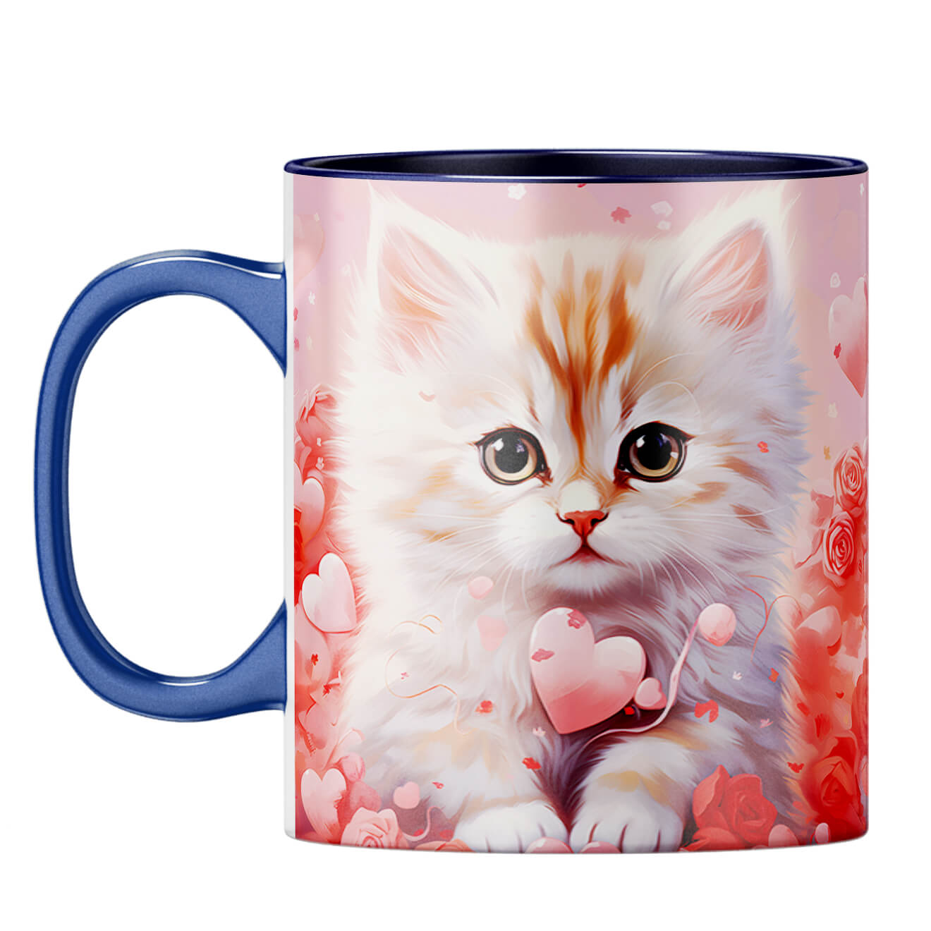 YuBingo Loving Cat Dreams Coffee Mug Dark Blue