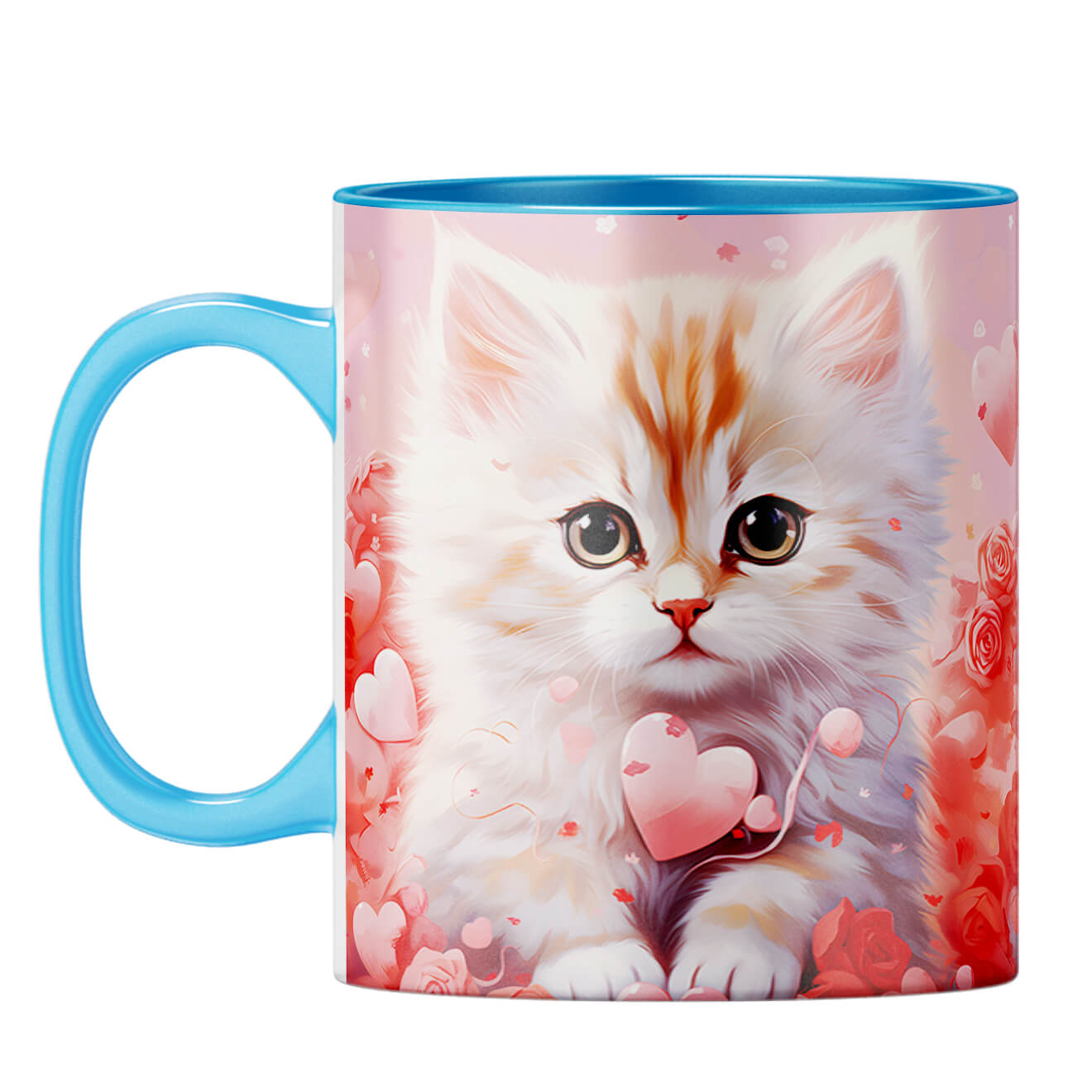 YuBingo Loving Cat Dreams Coffee Mug Light Blue