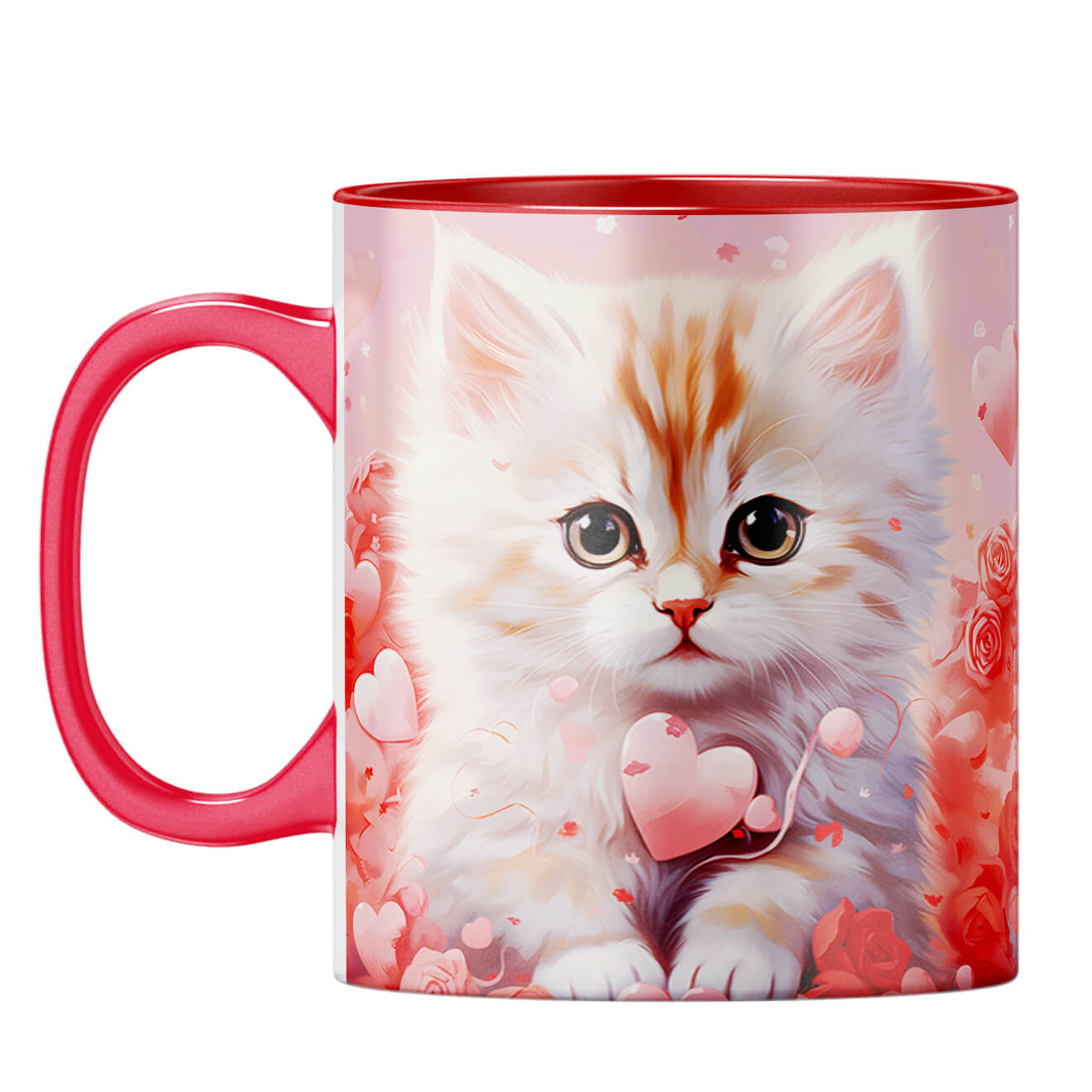 YuBingo Loving Cat Dreams Coffee Mug Red