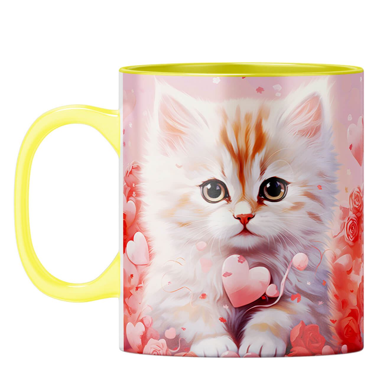 YuBingo Loving Cat Dreams Coffee Mug Yellow