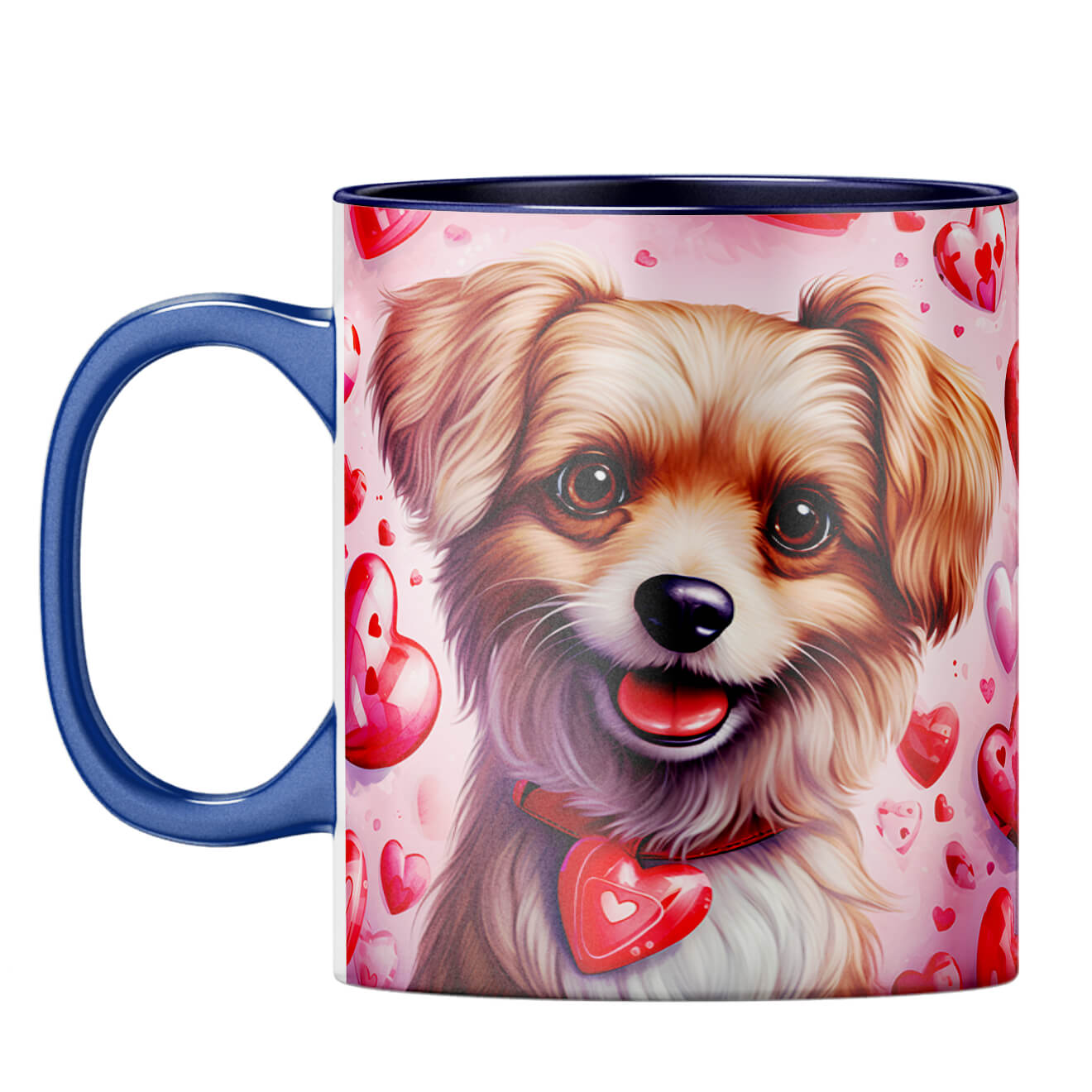 YuBingo Loving Dog Duo Coffee Mug Dark Blue