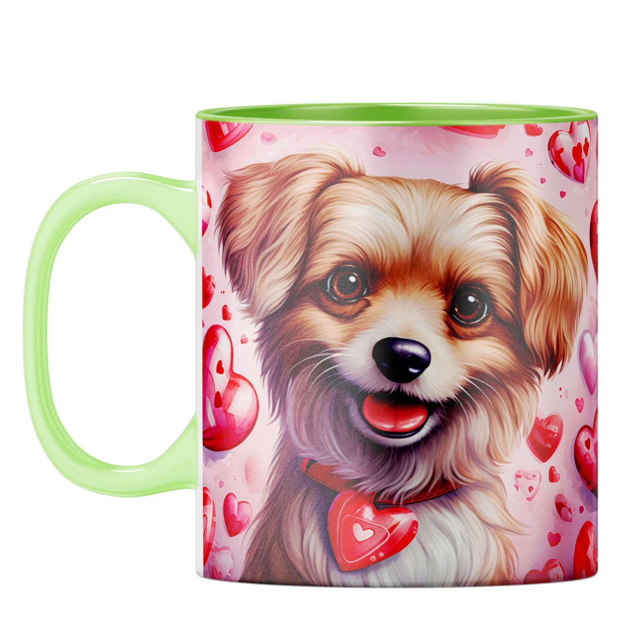 YuBingo Loving Dog Duo Coffee Mug Light Green