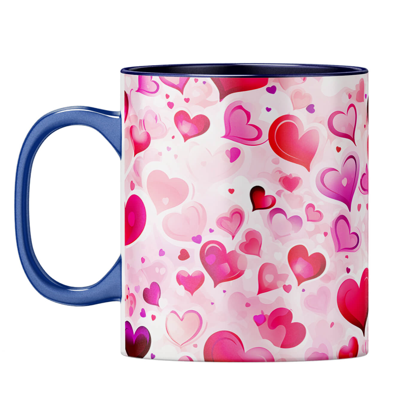 YuBingo Loving Hearts Duet Coffee Mug Dark Blue