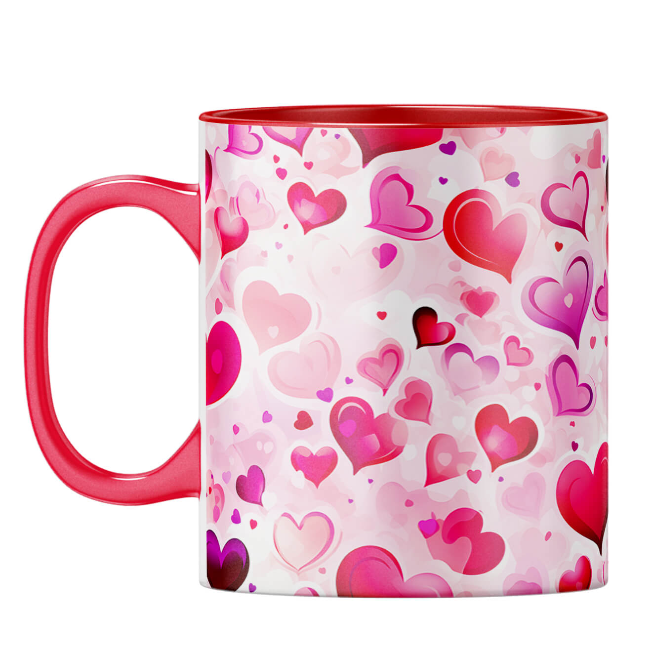 YuBingo Loving Hearts Duet Coffee Mug Red