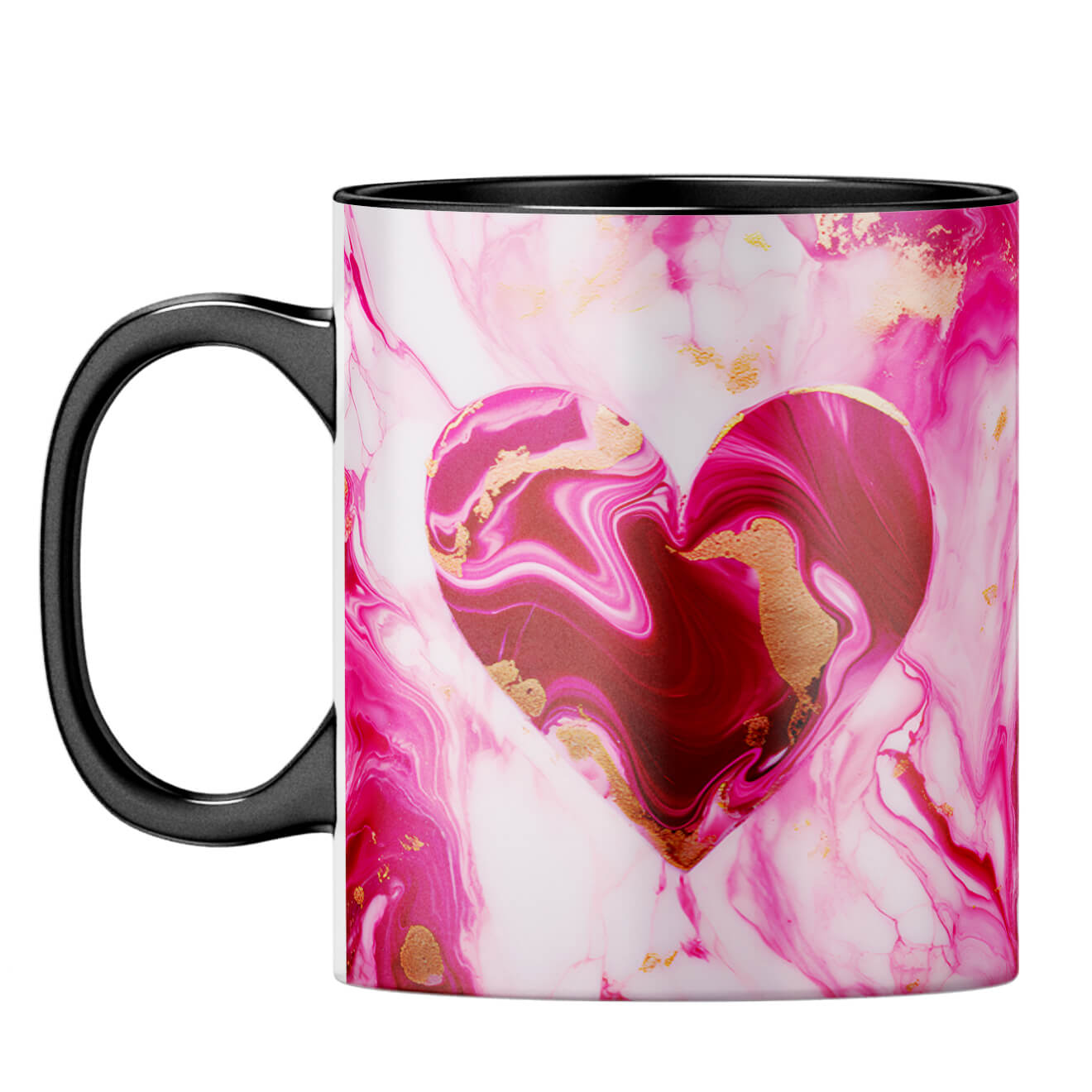YuBingo Marble Heart Melody Coffee Mug Black