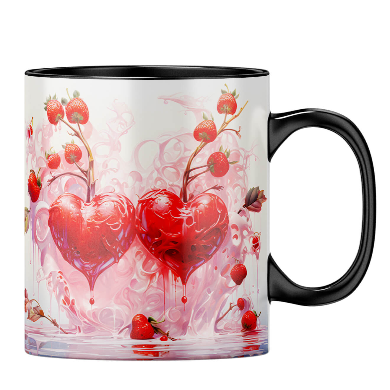 YuBingo Molten Hearts Melody Coffee MugB-Black