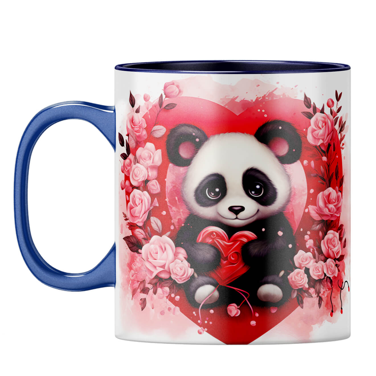 YuBingo Panda Love Symphony Coffee Mug Dark Blue