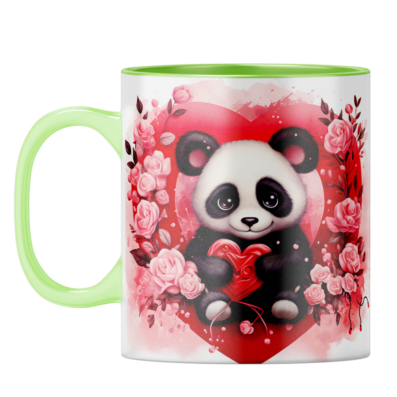 YuBingo Panda Love Symphony Coffee Mug Light Green