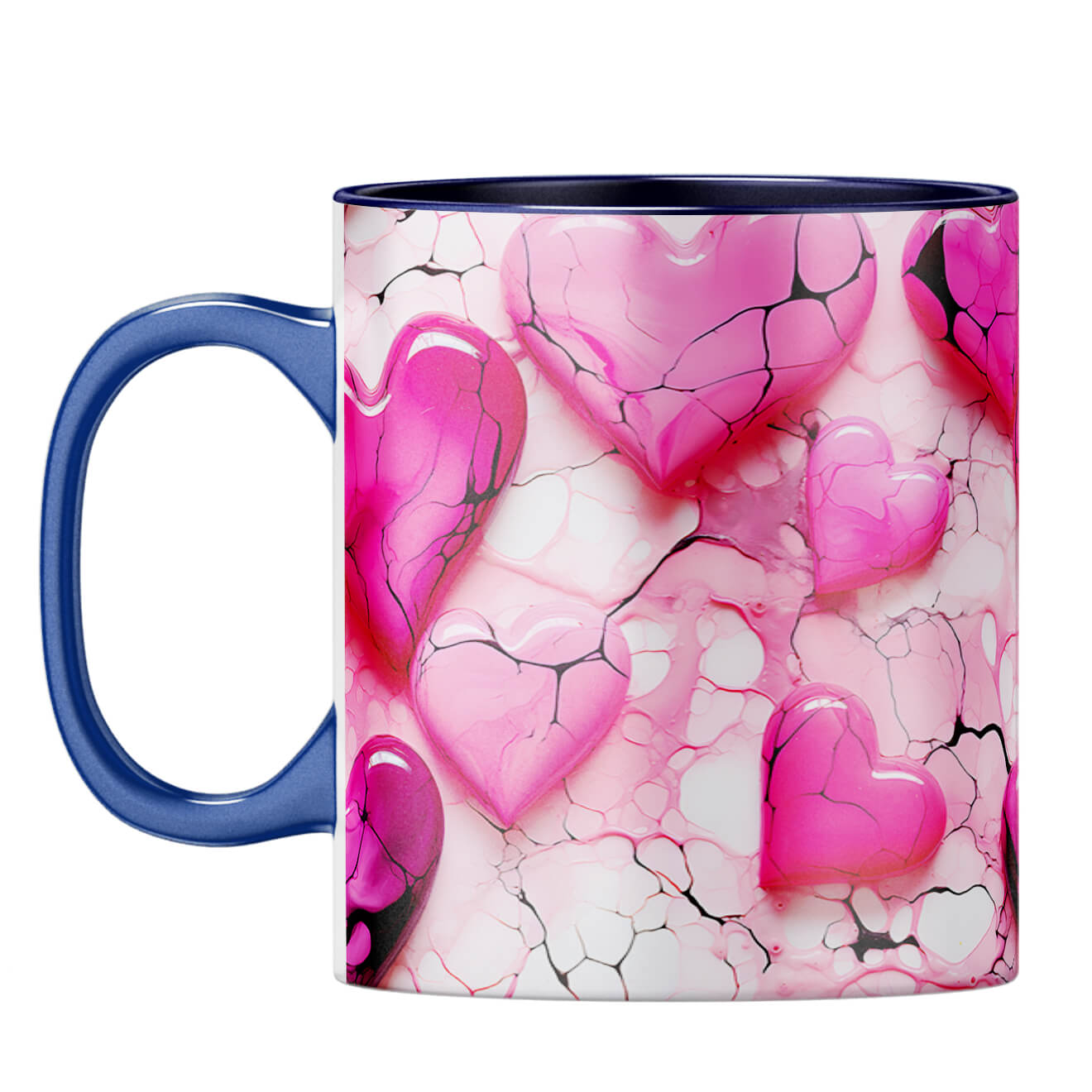 YuBingo Pinky Hearts Affection Coffee Mug Dark Blue