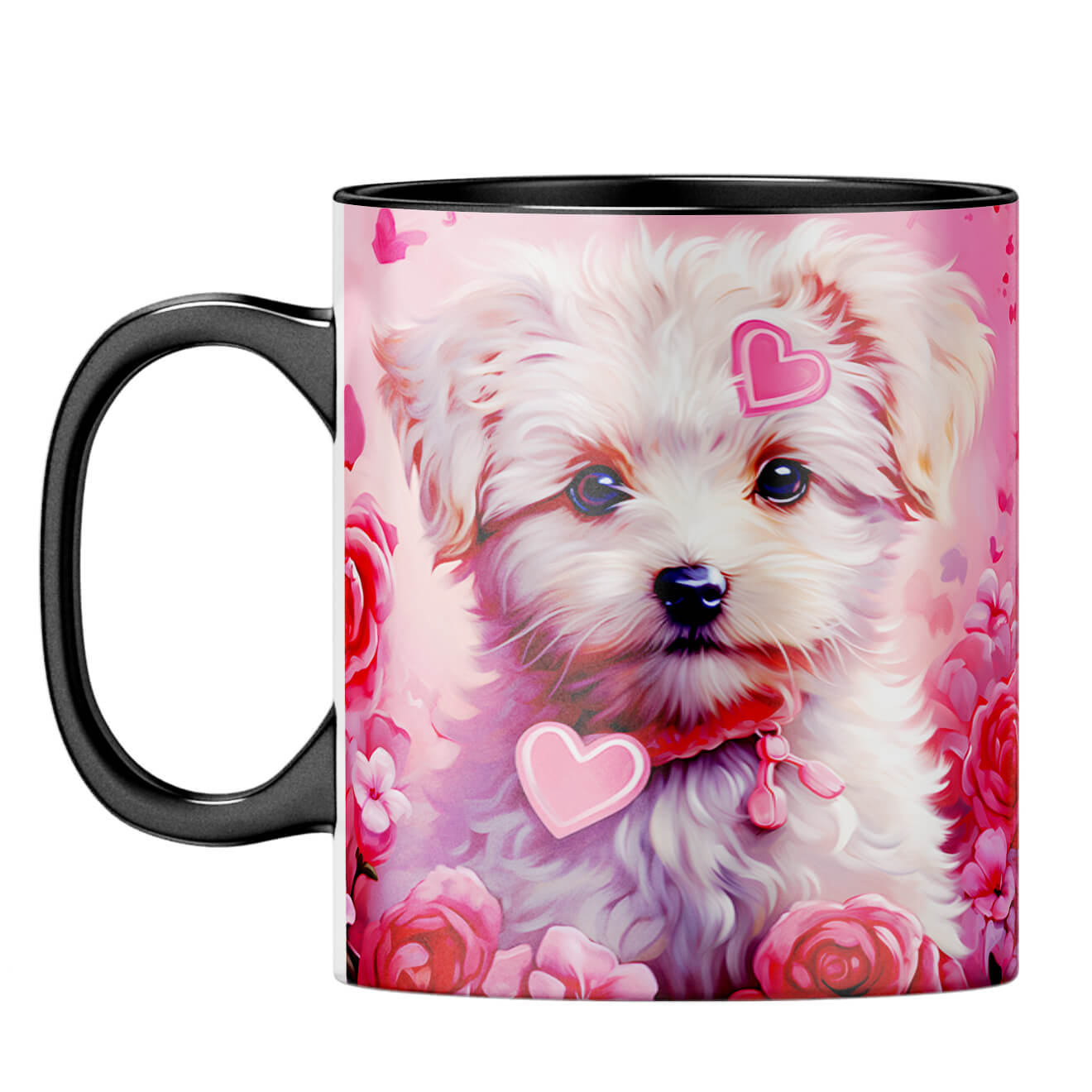 YuBingo Puppy Love Dreams Coffee Mug Black