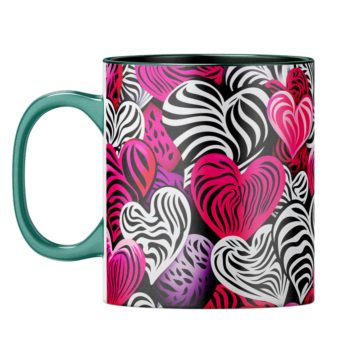 YuBingo Season of Hearts Symphony Coffee Mug Dark Green
