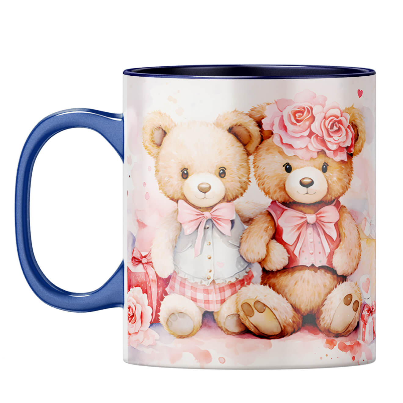 YuBingo Teddy Couple Fantasy Coffee Mug Dark Blue