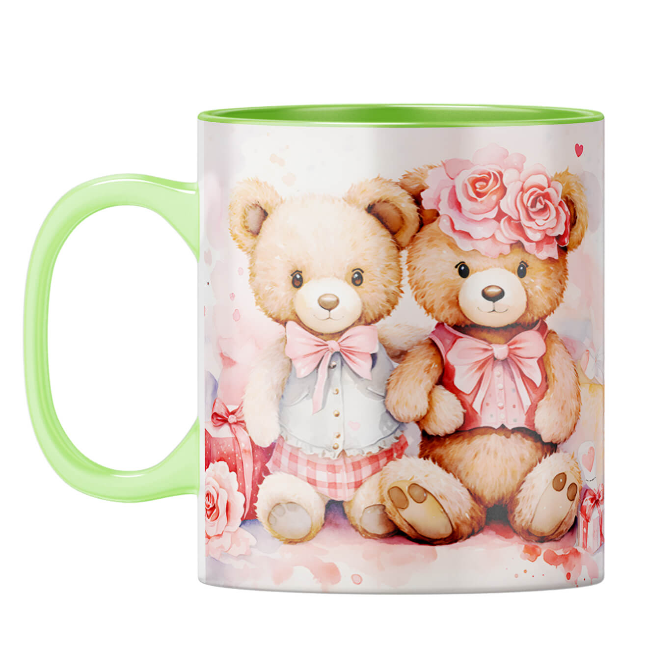 YuBingo Teddy Couple Fantasy Coffee Mug Light Green