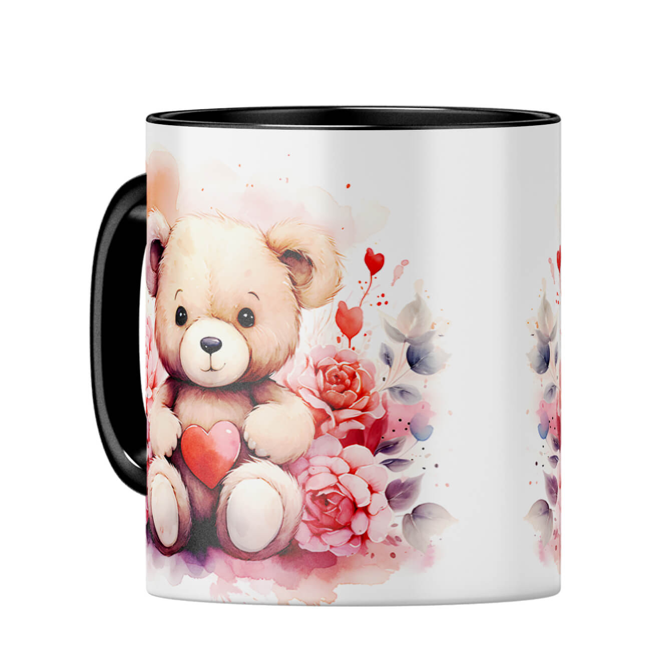 YuBingo Teddy Heart Serenade Coffee MugC-Black