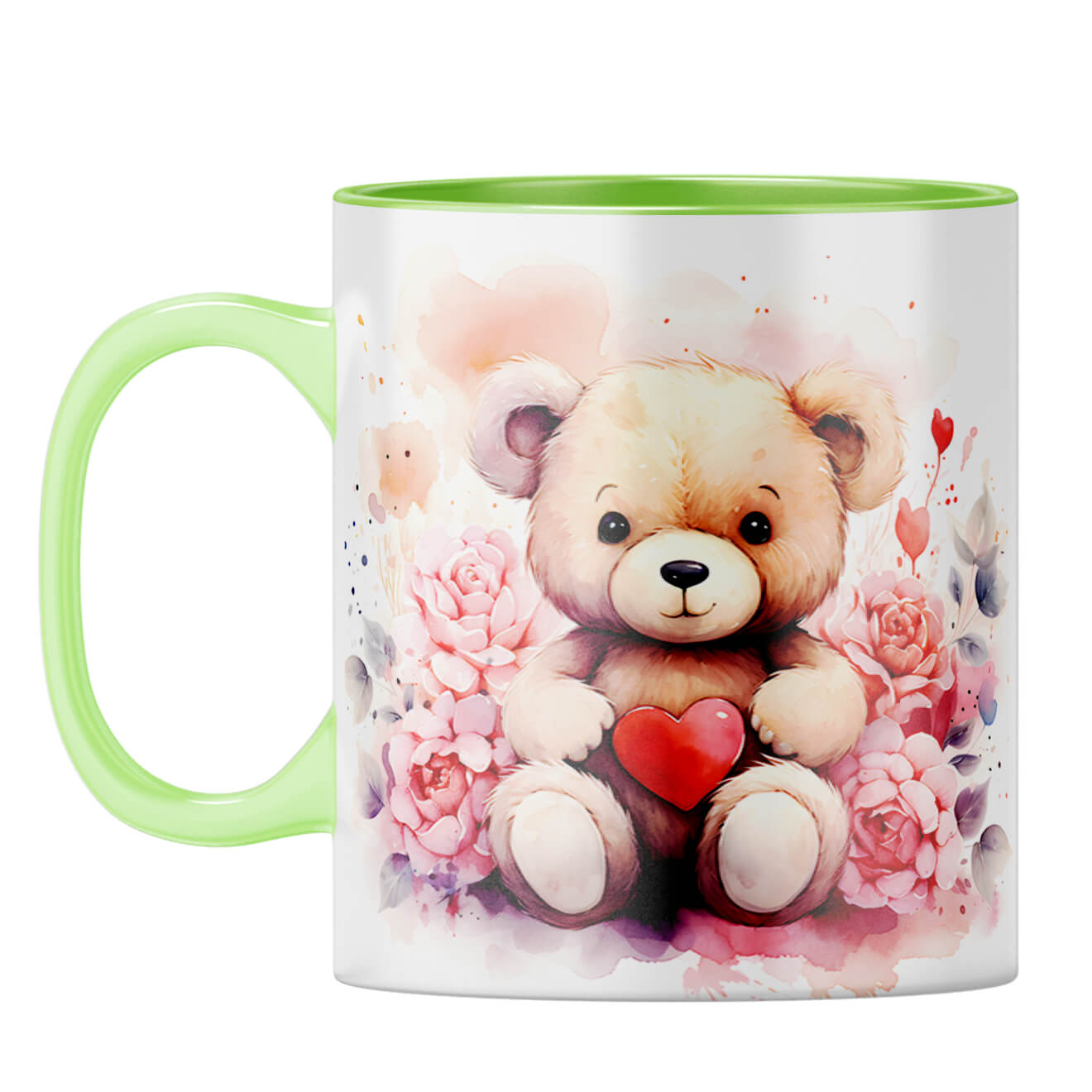 YuBingo Teddy Heart Serenade Coffee Mug Light Green