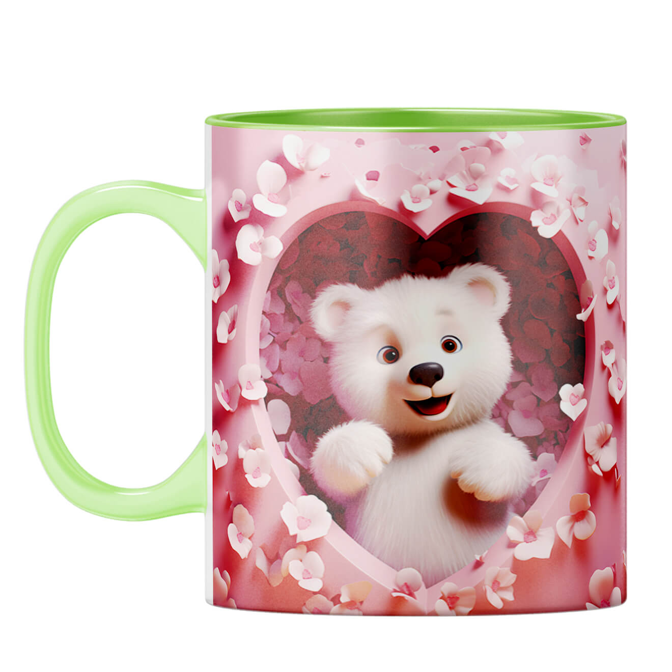 YuBingo Teddy Love Serenade Coffee Mug Light Green