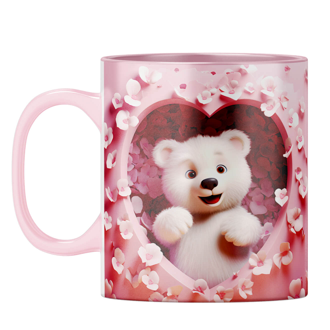 YuBingo Teddy Love Serenade Coffee Mug Pink