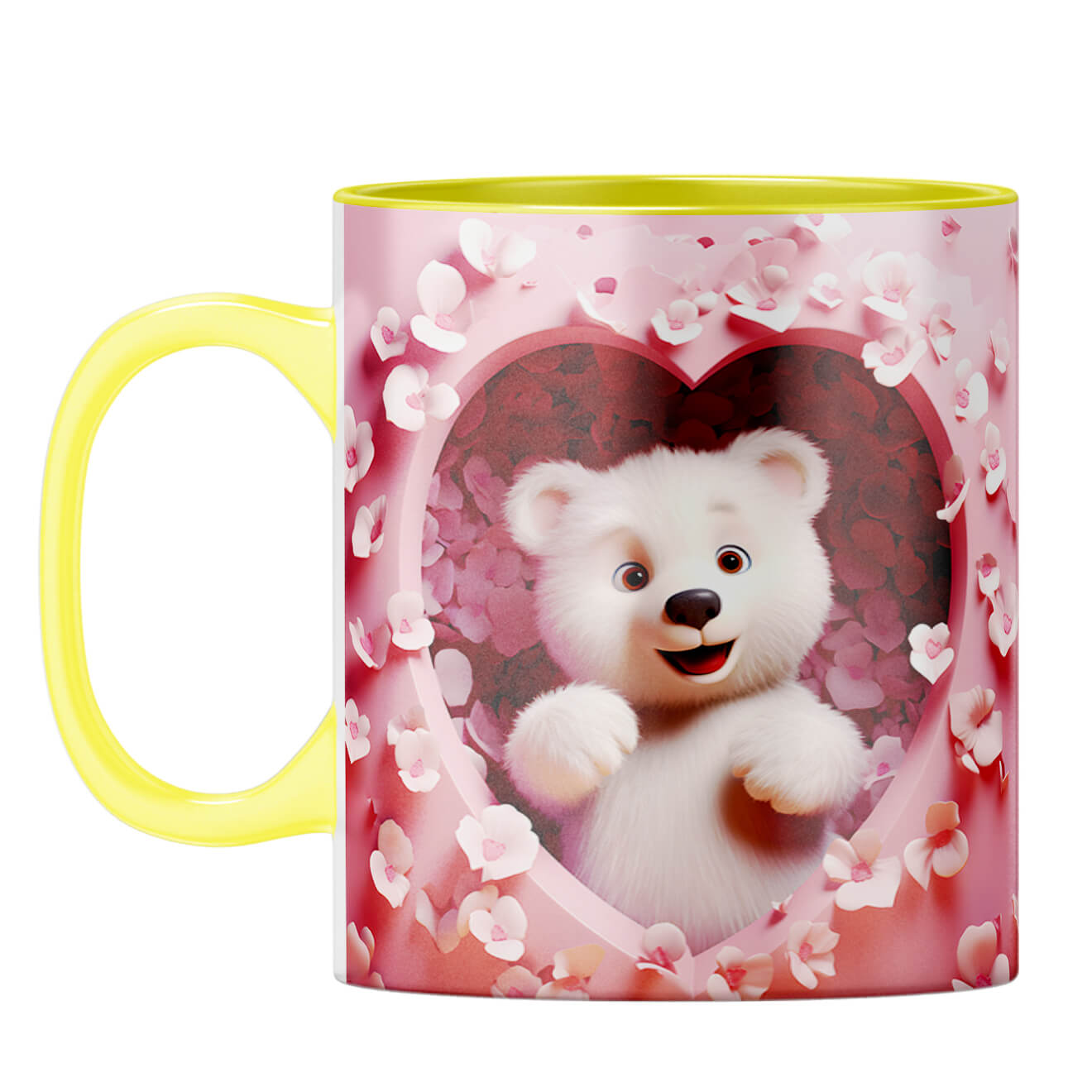 YuBingo Teddy Love Serenade Coffee Mug Yellow