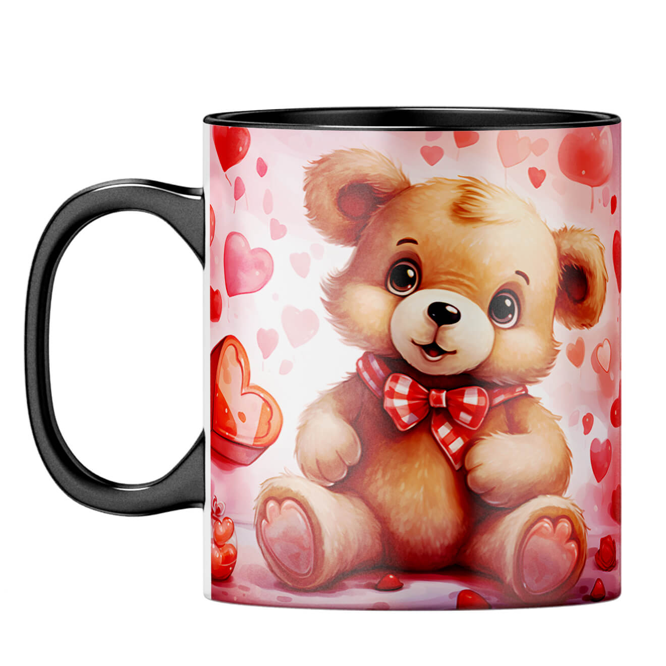 YuBingo Teddy Love Tale Coffee Mug Black